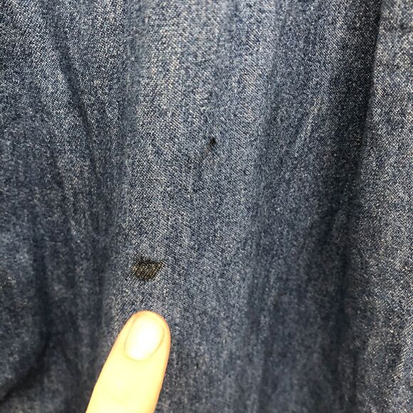 Karen Scott Millenium 2000 Embroidered Denim Button Down Womens Large - Picture 6 of 6